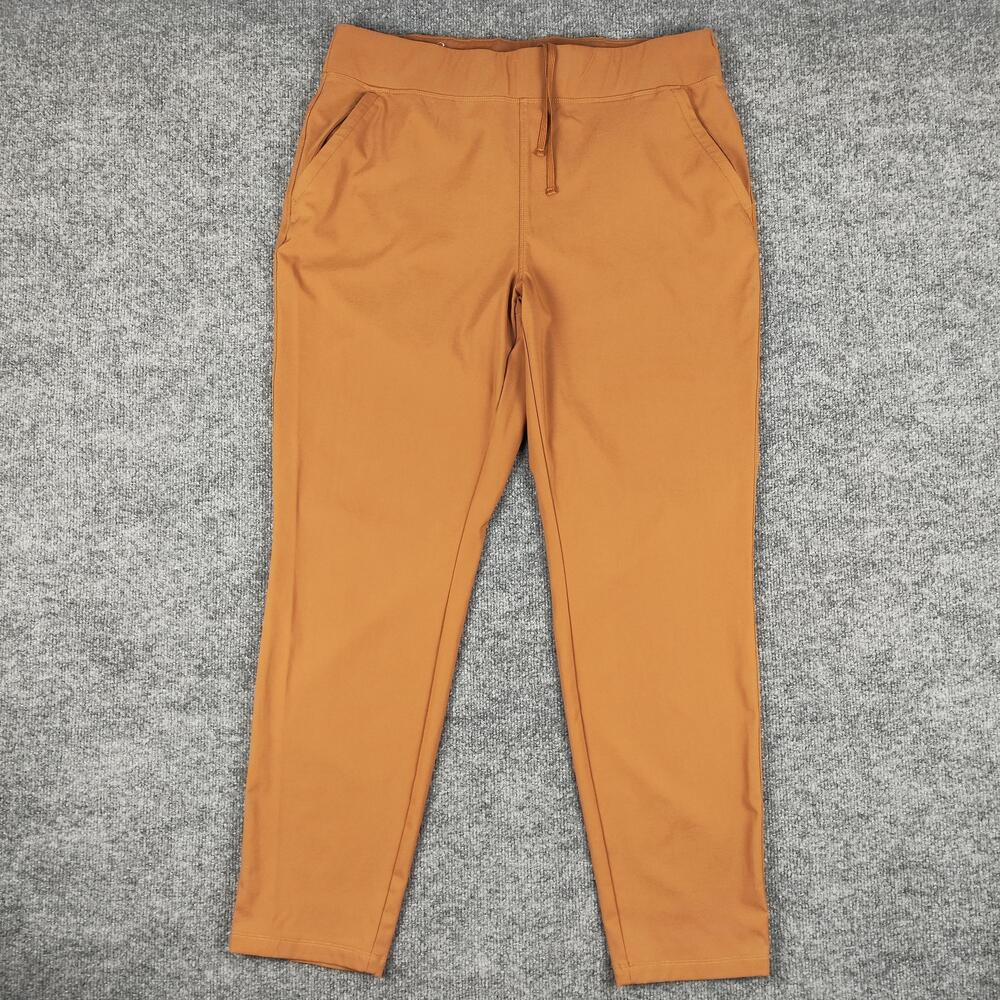 Columbia Pants Mens XL Brown Softshell Joggers Elastic Waist Lined Stretch